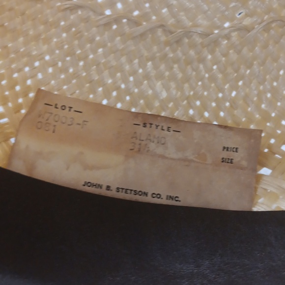 STETSON JOHN B. STETSON COMPANY Size 7 1/8 ALAMO LOT W7003-F081 - Picture 8 of 9